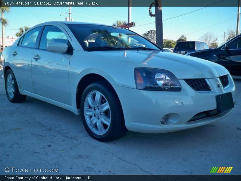 Dover White Pearl / Black 2006 Mitsubishi Galant SE