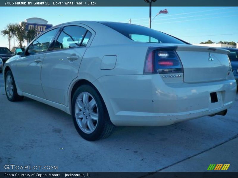 Dover White Pearl / Black 2006 Mitsubishi Galant SE