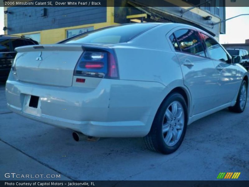 Dover White Pearl / Black 2006 Mitsubishi Galant SE
