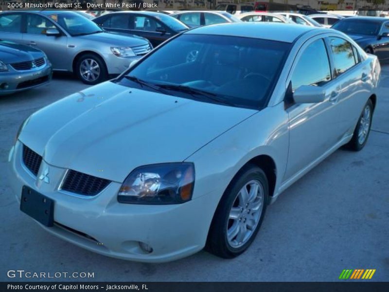 Dover White Pearl / Black 2006 Mitsubishi Galant SE