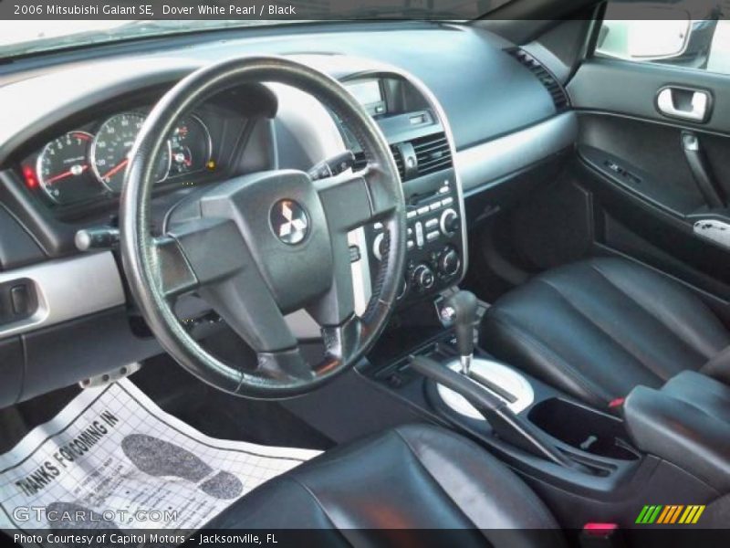 Dover White Pearl / Black 2006 Mitsubishi Galant SE