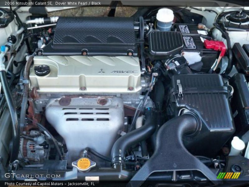Dover White Pearl / Black 2006 Mitsubishi Galant SE