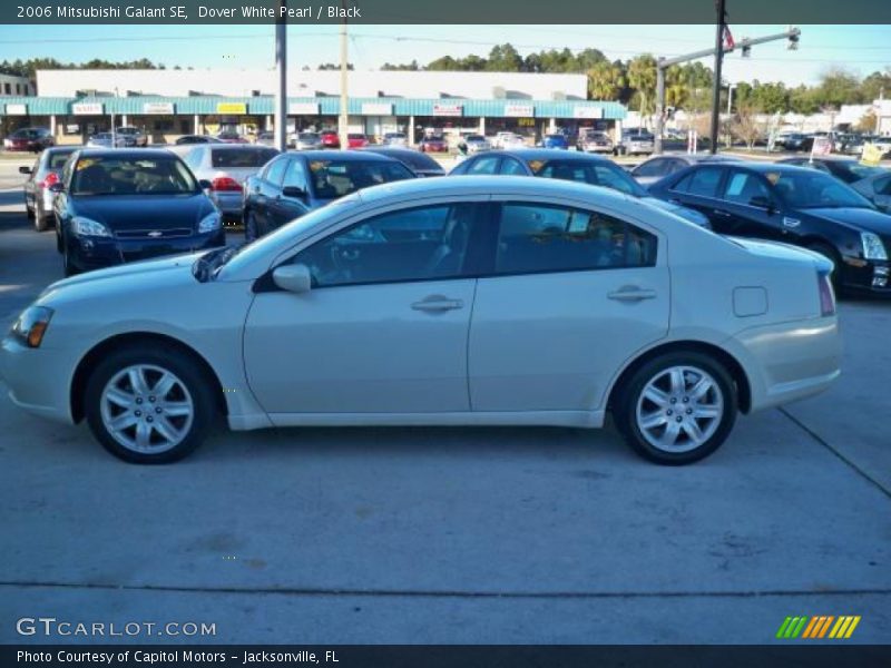 Dover White Pearl / Black 2006 Mitsubishi Galant SE