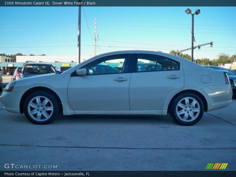 Dover White Pearl / Black 2006 Mitsubishi Galant SE