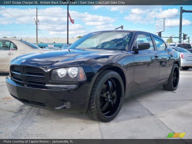 Brilliant Black Crystal Pearl / Dark Slate Gray/Light Slate Gray 2007 Dodge Charger SE