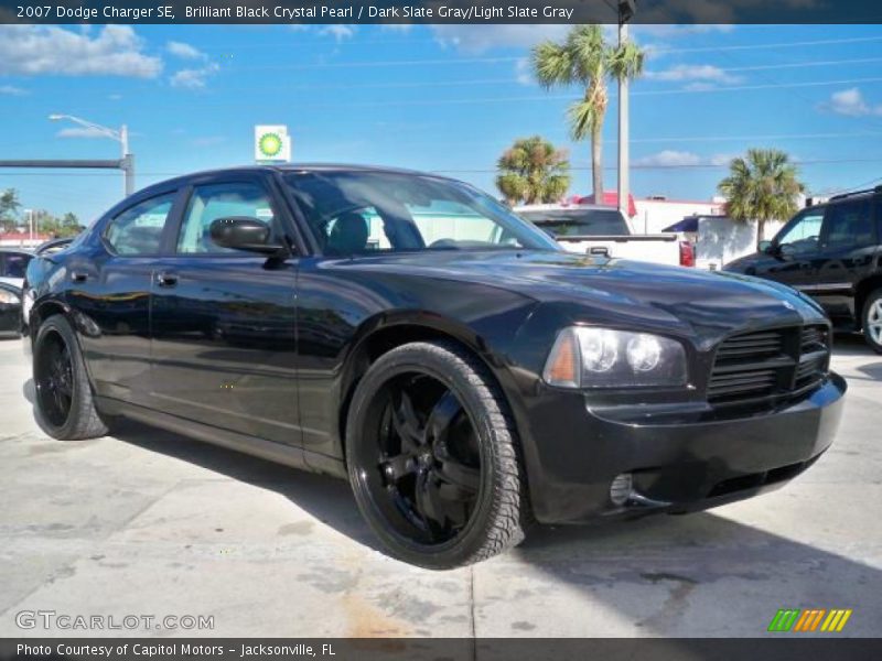 Brilliant Black Crystal Pearl / Dark Slate Gray/Light Slate Gray 2007 Dodge Charger SE