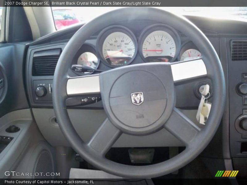 Brilliant Black Crystal Pearl / Dark Slate Gray/Light Slate Gray 2007 Dodge Charger SE