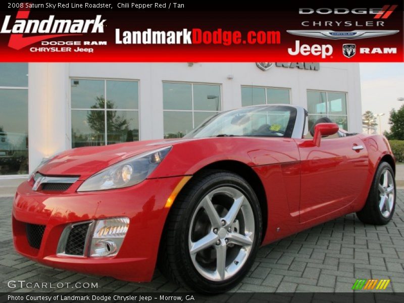 Chili Pepper Red / Tan 2008 Saturn Sky Red Line Roadster