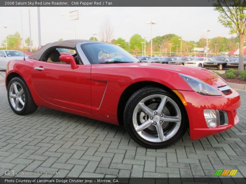 Chili Pepper Red / Tan 2008 Saturn Sky Red Line Roadster