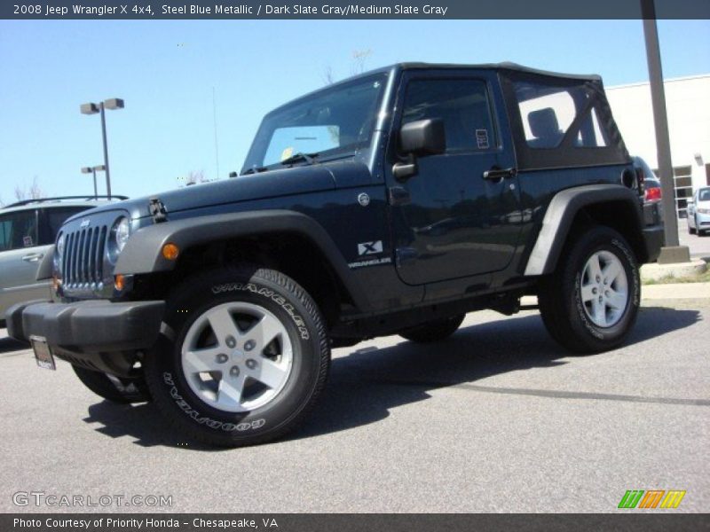 Steel Blue Metallic / Dark Slate Gray/Medium Slate Gray 2008 Jeep Wrangler X 4x4