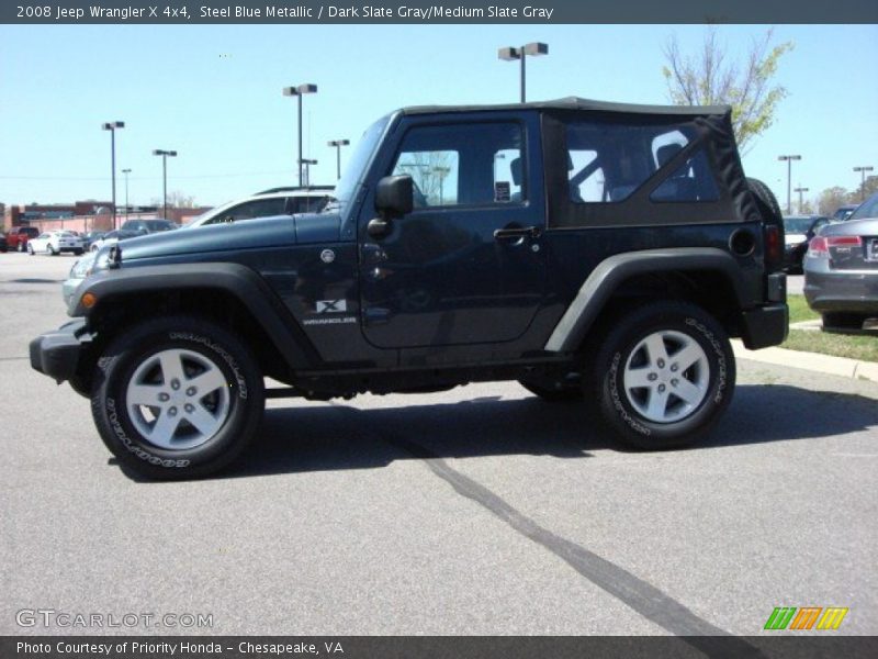 Steel Blue Metallic / Dark Slate Gray/Medium Slate Gray 2008 Jeep Wrangler X 4x4