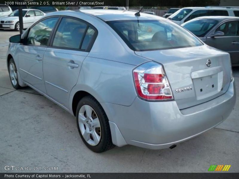 Brilliant Silver / Charcoal/Steel 2008 Nissan Sentra 2.0 S