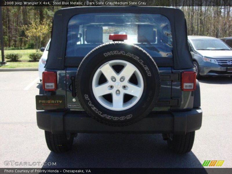 Steel Blue Metallic / Dark Slate Gray/Medium Slate Gray 2008 Jeep Wrangler X 4x4