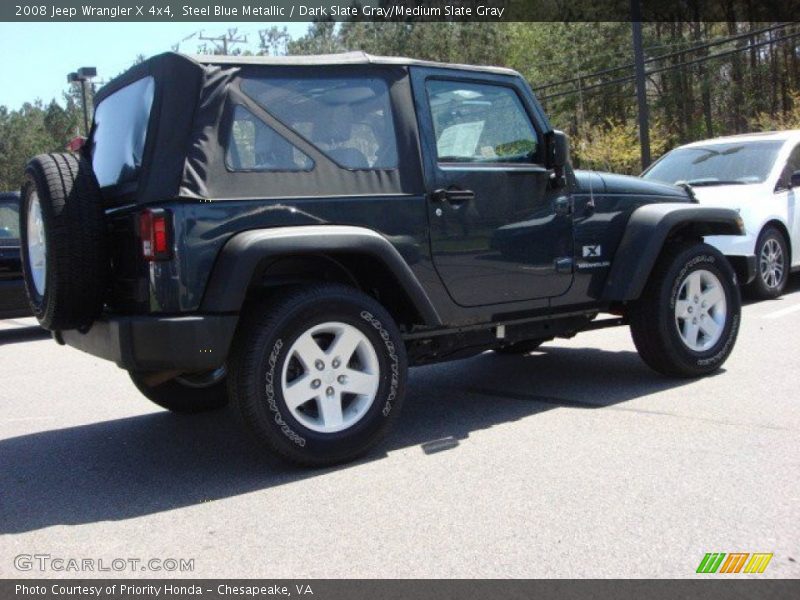 Steel Blue Metallic / Dark Slate Gray/Medium Slate Gray 2008 Jeep Wrangler X 4x4