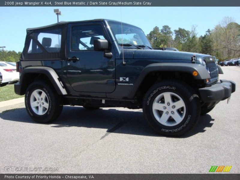 Steel Blue Metallic / Dark Slate Gray/Medium Slate Gray 2008 Jeep Wrangler X 4x4