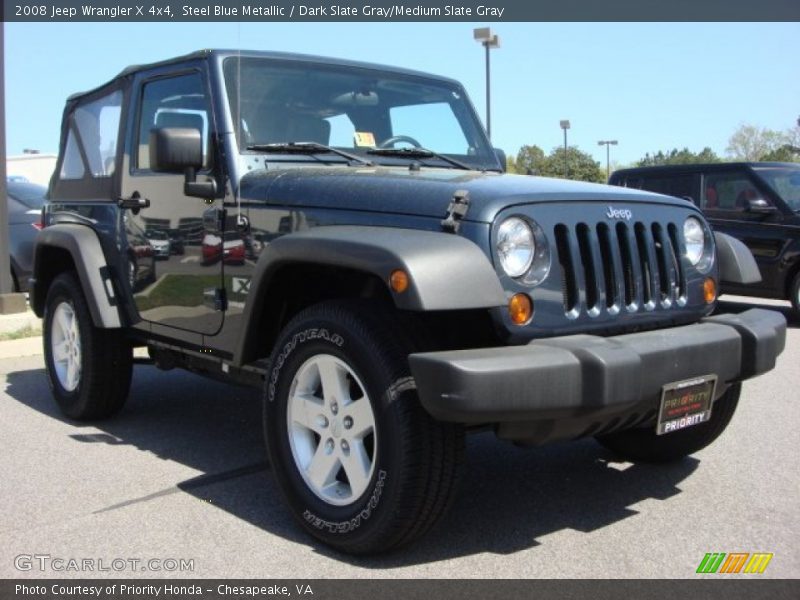 Steel Blue Metallic / Dark Slate Gray/Medium Slate Gray 2008 Jeep Wrangler X 4x4