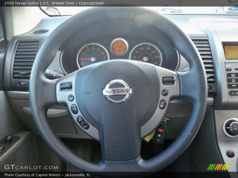 Brilliant Silver / Charcoal/Steel 2008 Nissan Sentra 2.0 S