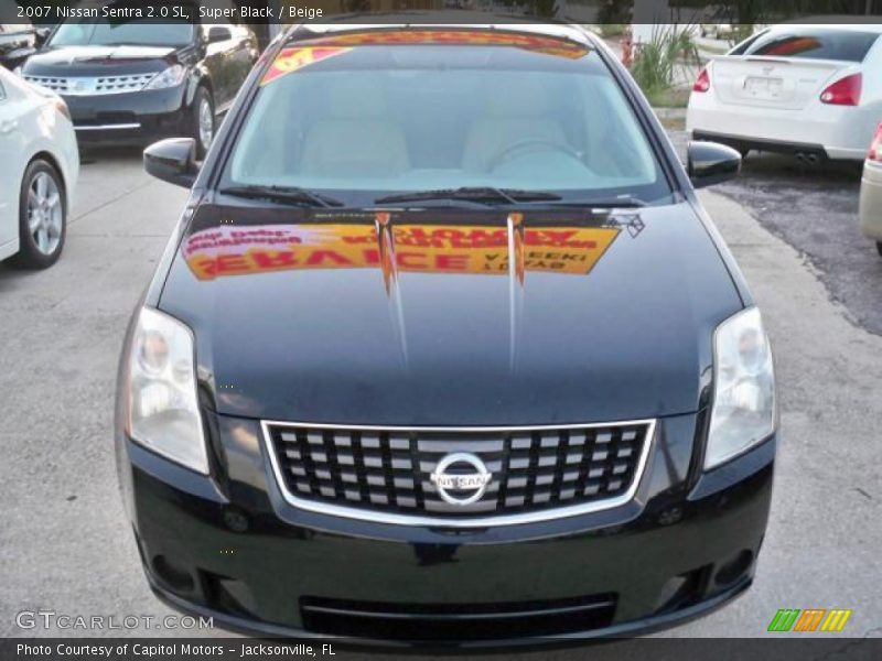 Super Black / Beige 2007 Nissan Sentra 2.0 SL