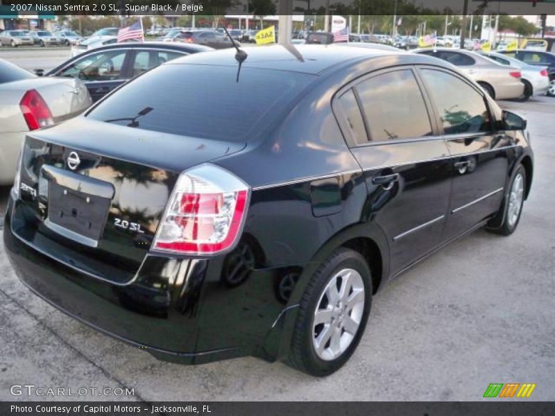 Super Black / Beige 2007 Nissan Sentra 2.0 SL