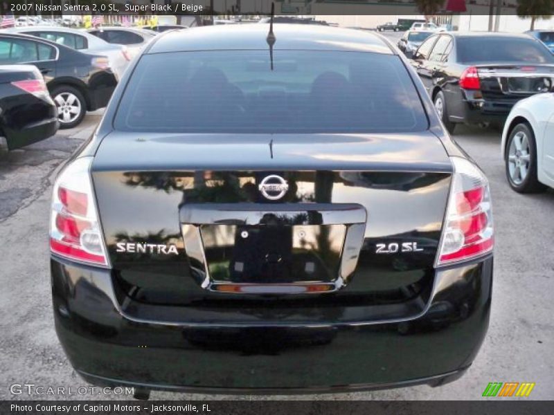 Super Black / Beige 2007 Nissan Sentra 2.0 SL
