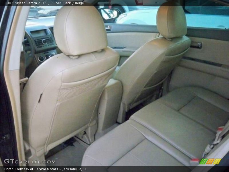Super Black / Beige 2007 Nissan Sentra 2.0 SL