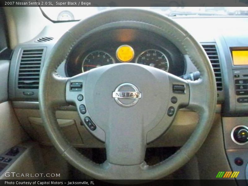 Super Black / Beige 2007 Nissan Sentra 2.0 SL