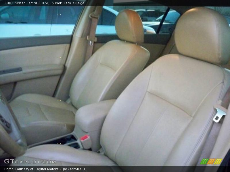 Super Black / Beige 2007 Nissan Sentra 2.0 SL