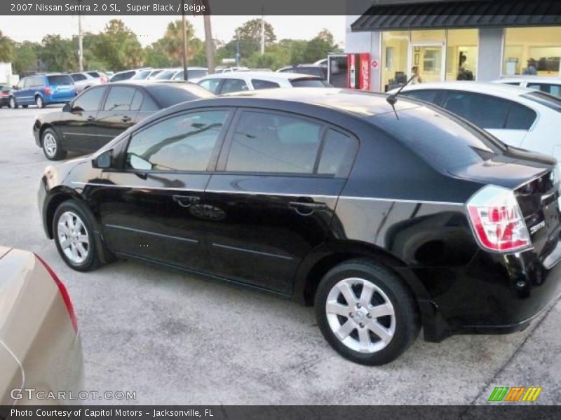 Super Black / Beige 2007 Nissan Sentra 2.0 SL