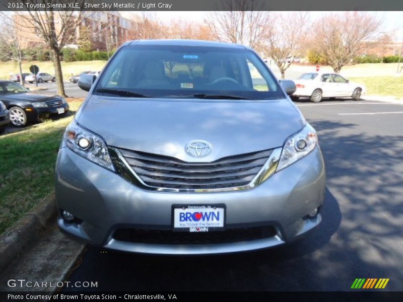 Silver Sky Metallic / Light Gray 2012 Toyota Sienna XLE