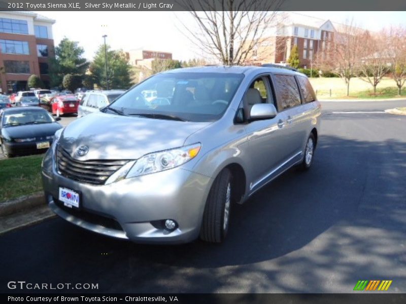 Silver Sky Metallic / Light Gray 2012 Toyota Sienna XLE