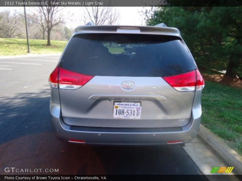 Silver Sky Metallic / Light Gray 2012 Toyota Sienna XLE