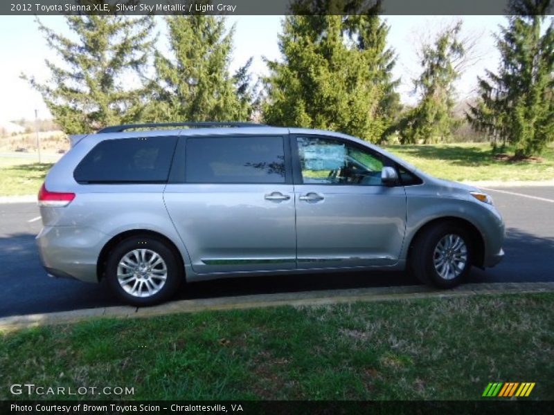 Silver Sky Metallic / Light Gray 2012 Toyota Sienna XLE