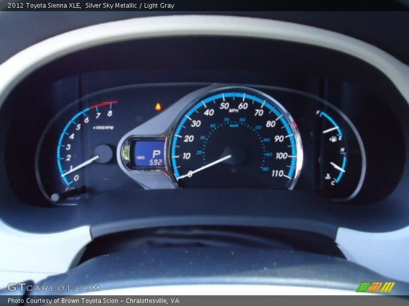 Silver Sky Metallic / Light Gray 2012 Toyota Sienna XLE