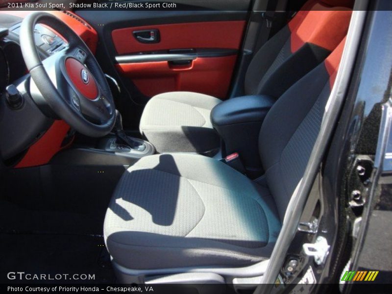 Shadow Black / Red/Black Sport Cloth 2011 Kia Soul Sport