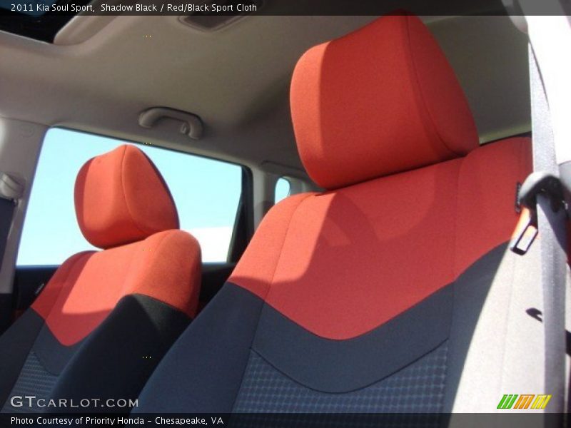  2011 Soul Sport Red/Black Sport Cloth Interior