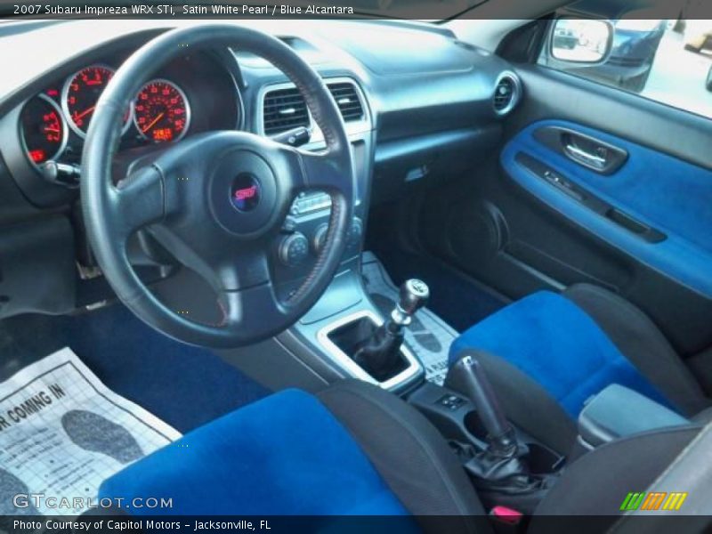  2007 Impreza WRX STi Blue Alcantara Interior