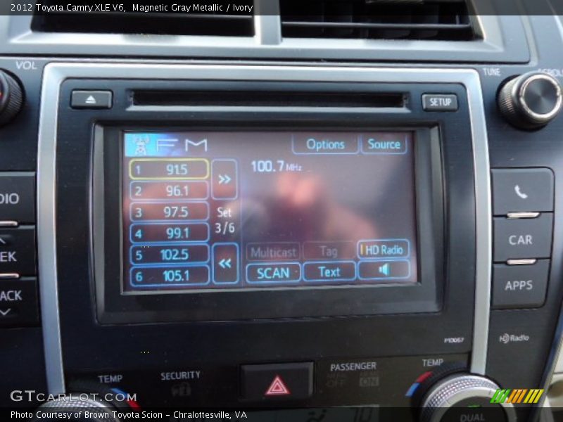 Magnetic Gray Metallic / Ivory 2012 Toyota Camry XLE V6
