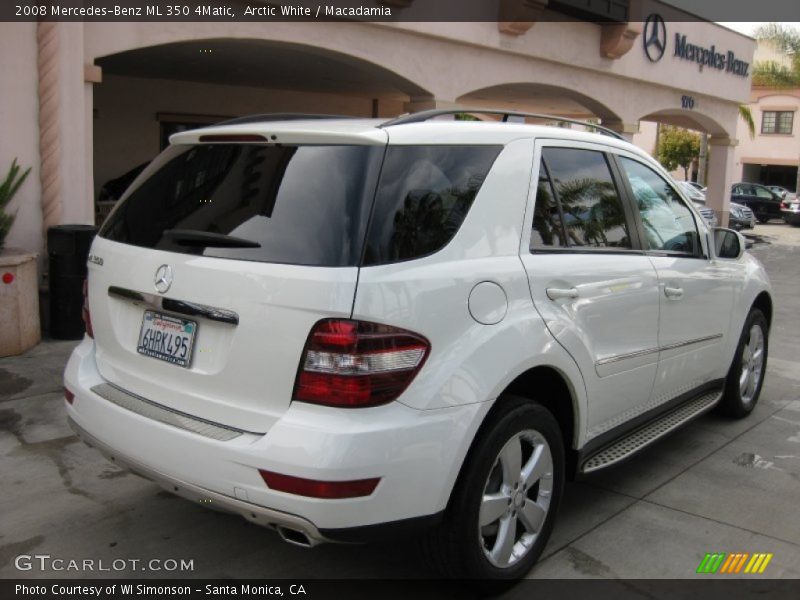 Arctic White / Macadamia 2008 Mercedes-Benz ML 350 4Matic