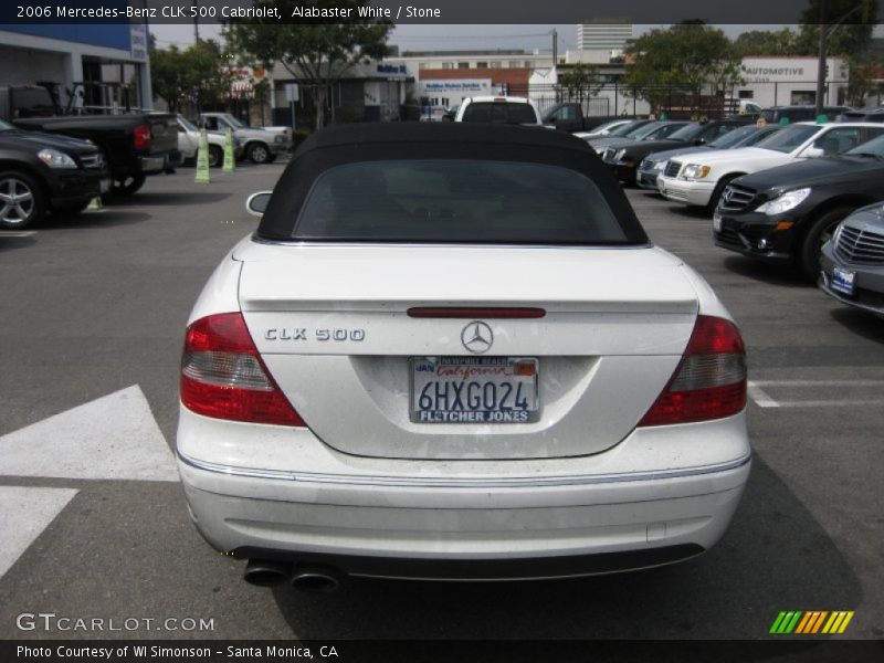 Alabaster White / Stone 2006 Mercedes-Benz CLK 500 Cabriolet