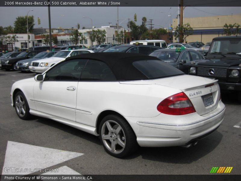 Alabaster White / Stone 2006 Mercedes-Benz CLK 500 Cabriolet