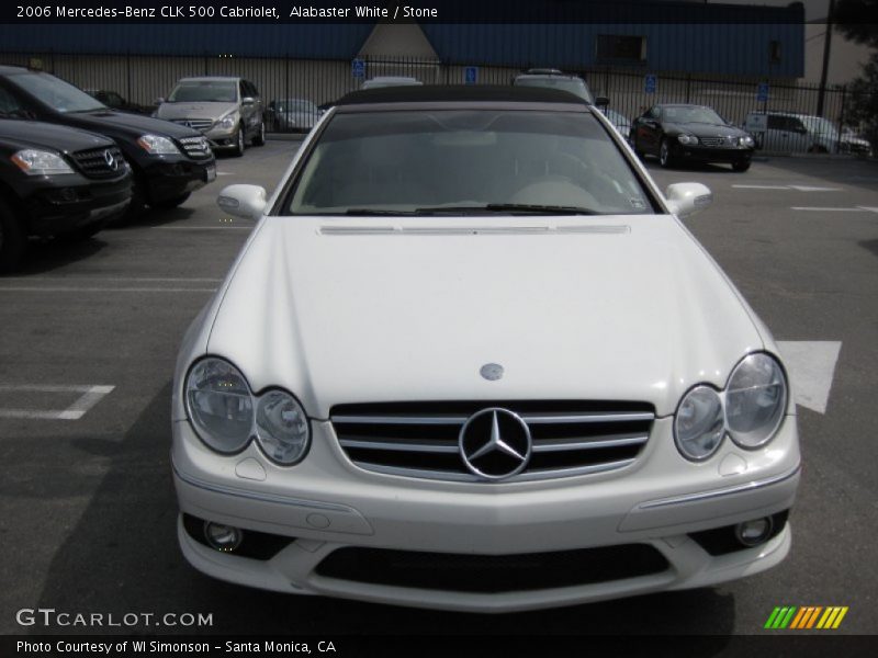 Alabaster White / Stone 2006 Mercedes-Benz CLK 500 Cabriolet