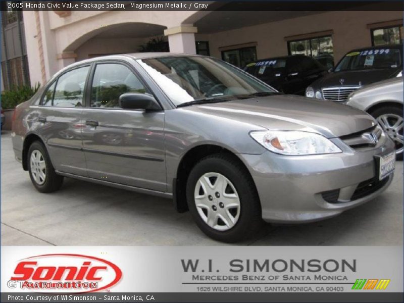 Magnesium Metallic / Gray 2005 Honda Civic Value Package Sedan