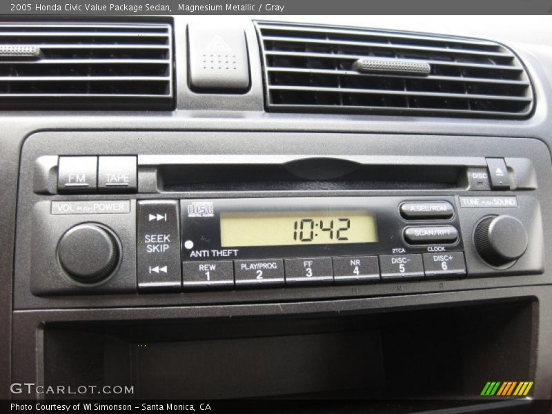 Magnesium Metallic / Gray 2005 Honda Civic Value Package Sedan