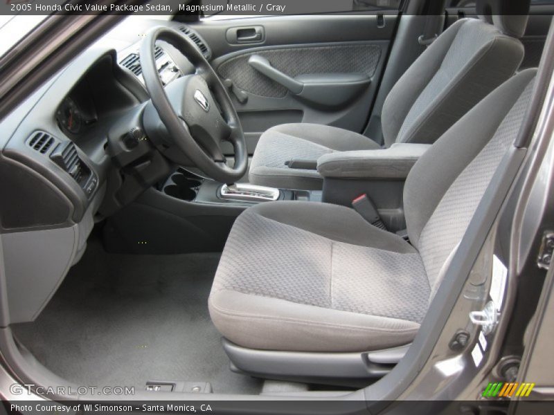 Magnesium Metallic / Gray 2005 Honda Civic Value Package Sedan