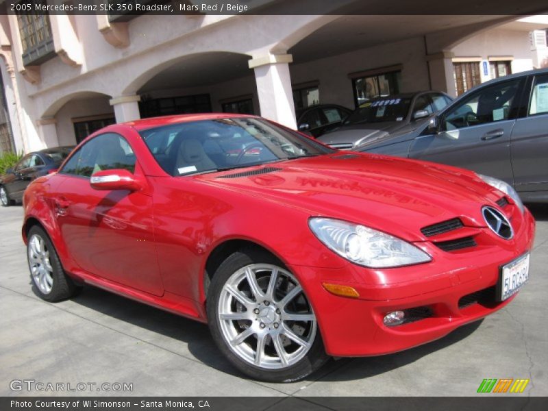 Mars Red / Beige 2005 Mercedes-Benz SLK 350 Roadster