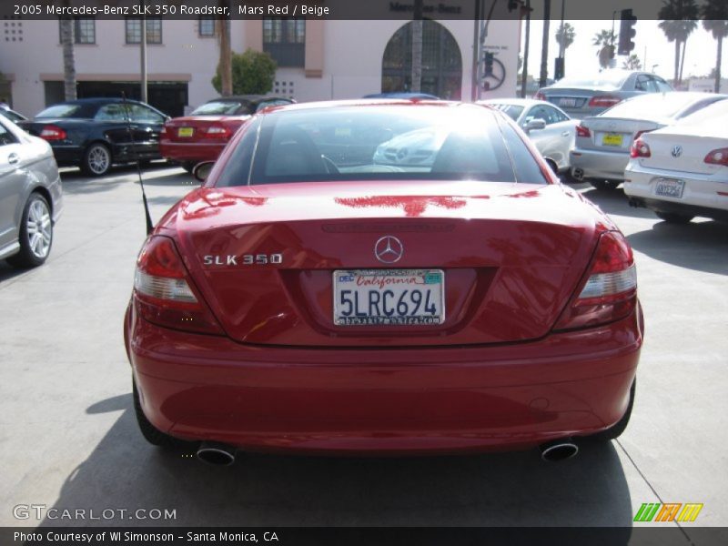 Mars Red / Beige 2005 Mercedes-Benz SLK 350 Roadster