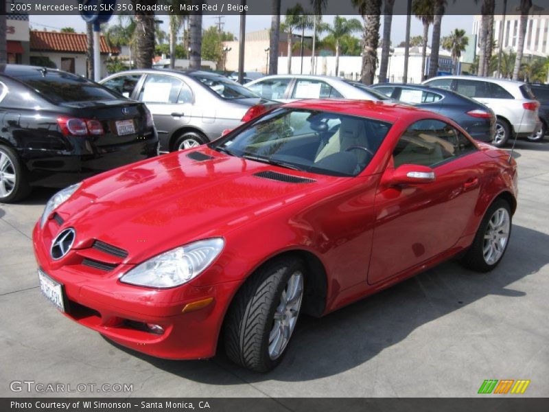 Mars Red / Beige 2005 Mercedes-Benz SLK 350 Roadster