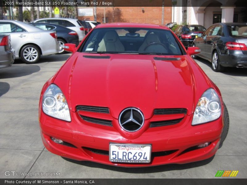 Mars Red / Beige 2005 Mercedes-Benz SLK 350 Roadster