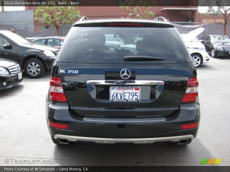 Black / Black 2010 Mercedes-Benz ML 350