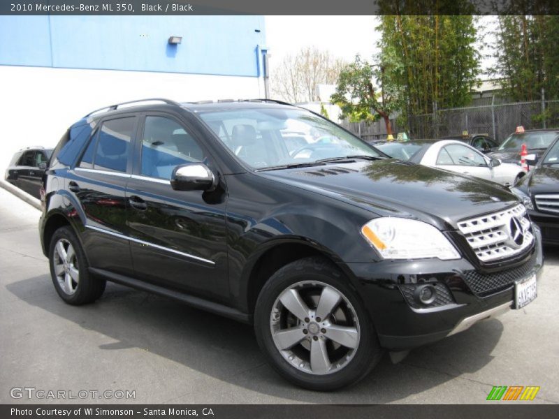 Black / Black 2010 Mercedes-Benz ML 350